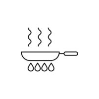 frying pan concept line icon. Simple element illustration. frying pan concept outline symbol design. vector