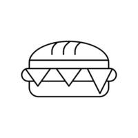 sandwich concept line icon. Simple element illustration. sandwich concept outline symbol design. vector