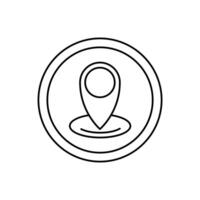map pin concept line icon. Simple element illustration. map pin concept outline symbol design. vector