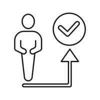 right concept line icon. Simple element illustration. right concept outline symbol design. vector