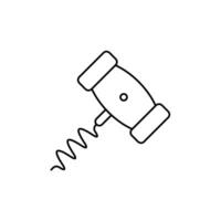 corkscrew concept line icon. Simple element illustration. corkscrew concept outline symbol design. vector