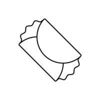 burrito concept line icon. Simple element illustration. burrito concept outline symbol design. vector
