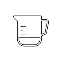 measuring cup concept line icon. Simple element illustration. measuring cup concept outline symbol design. vector
