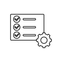 action plan concept line icon. Simple element illustration. action plan concept outline symbol design. vector