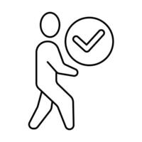 endorse concept line icon. Simple element illustration. endorse concept outline symbol design. vector