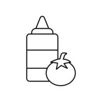 ketchup concept line icon. Simple element illustration. ketchup concept outline symbol design. vector