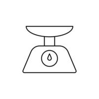 food scale concept line icon. Simple element illustration. food scale concept outline symbol design. vector
