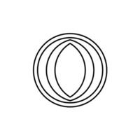longitude concept line icon. Simple element illustration. longitude concept outline symbol design. vector
