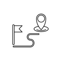 route concept line icon. Simple element illustration. route concept outline symbol design. vector