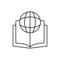 atlas concept line icon. Simple element illustration. atlas concept outline symbol design. vector