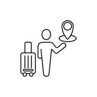 travel concept line icon. Simple element illustration. travel concept outline symbol design. vector