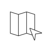 navigate concept line icon. Simple element illustration. navigate concept outline symbol design. vector