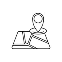 street map concept line icon. Simple element illustration. street map concept outline symbol design. vector