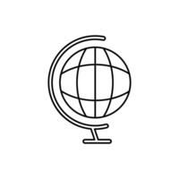 globe concept line icon. Simple element illustration. globe concept outline symbol design. vector