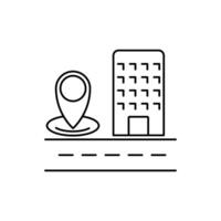 city maps concept line icon. Simple element illustration. city maps concept outline symbol design. vector