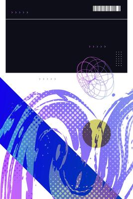 Abstract Art Poster with Colorful Brush Texture and Halftone Effect. Template Design for Poster, Flyer or Cover. Sport Poster Design Template