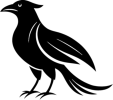 Avian grace in a bold and minimalist black crow stencil logo. . png