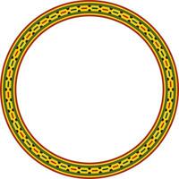 colored round Egyptian ornament. Circle, frame, ring of ancient Egypt.Pattern of lotus flowers and sun vector
