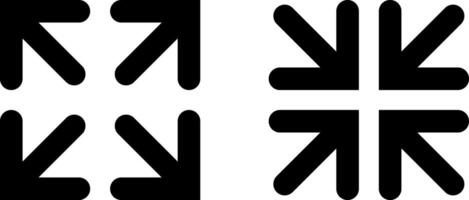 Full screen icon Stencil Max min set vector