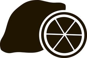 Doodle lemon icon Fruit stencil clipart vector