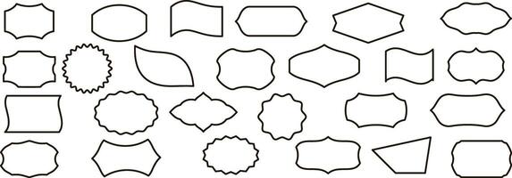 Sale sticker set Frame Border Price tag Shopping label vector