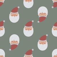 Seamless pattern with Santa Claus. Flat background. Winter print. Christmas design. Creative texture for fabric, wrapping, textile, wallpaper, apparel vector