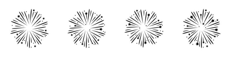 Fireworks set. Fireworks. Pyrotechnics. vector