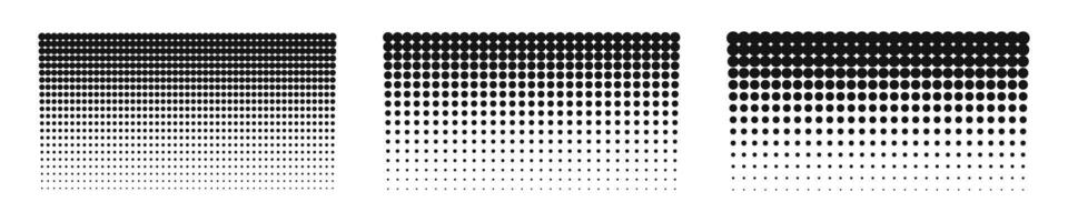 Halftones. Halftone shapes. Dotted texture. Dotted pattern. Polka dot. EPS 10 vector