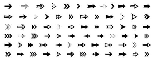Arrow . Arrow black icons. Arrow icon set. Arrow collection. Flat arrow cursor set. EPS 10 vector