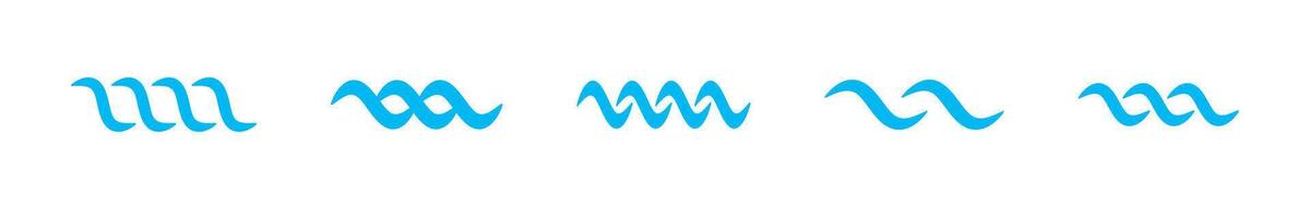 Waves set. Water waves. Zigzag line. Water logo, symbol . Water waves logo design vector