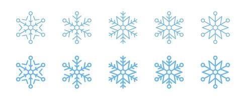 Snow icons. Snowflake icons. Snowflake collection. Simple flat snowflake icons. Snowflakes icons. Flat snow icons vector