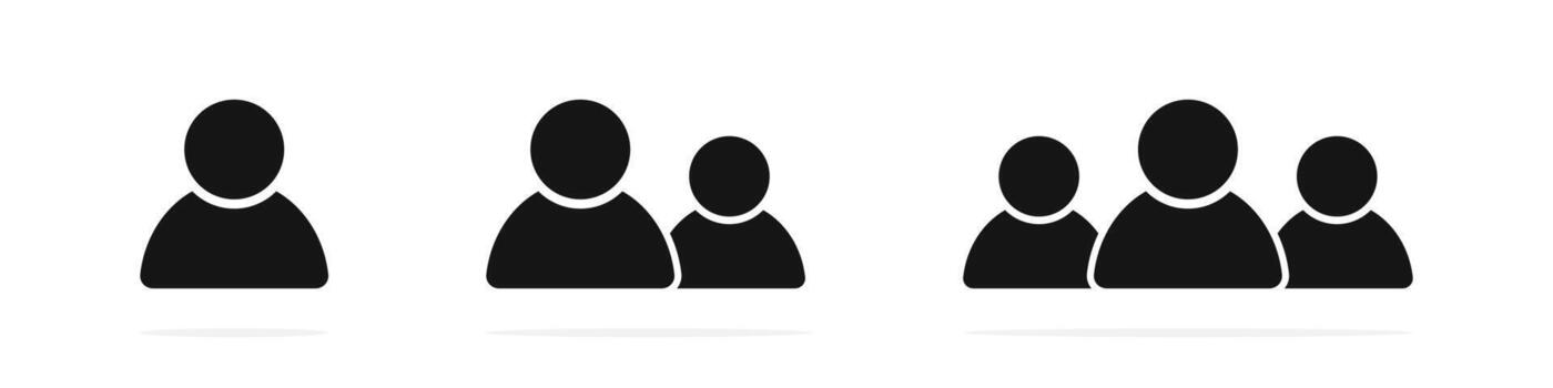User icon in flat style. Profile avatar. Person icon. User icon for web site. User icon illustration. vector