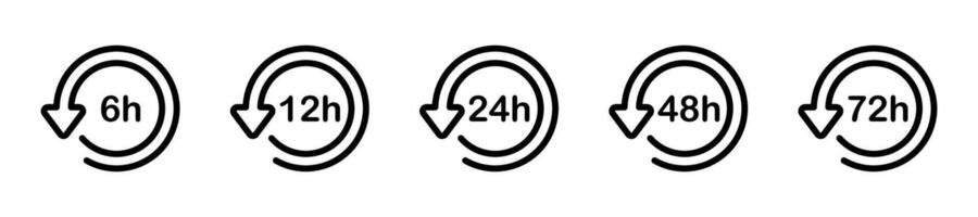 Time and Clock icons set. Clocks icon collection. Stopwatch symbol. Timer countdown. Timer icons vector