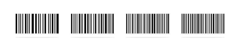 Barcode icons. Barcode illustration. Realistic barcodes. Barcode icons set vector