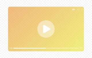 player template. player with a play button. multimedia player template. player. multimedia player mockup. vector
