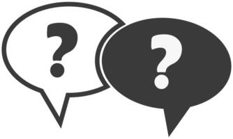 Speech bubble with question mark icon isolated on white background. vector