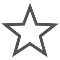 Star icon with bold outline isolated on white background. vector