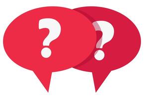 Speech bubbles question mark icon isolated on white background. vector