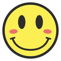 Smile emoji icon in flat style isolated on white background. vector
