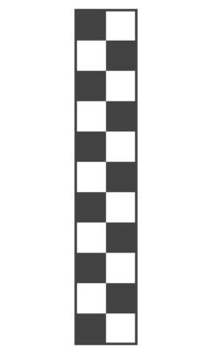 Black and white checker pattern flat illustration isolated on white background