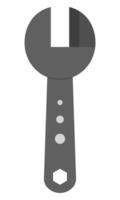 Wrench spanner flat icon isolated on white background. vector