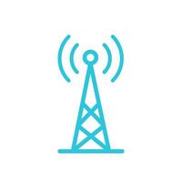 Signals tower. Isolated on white background. From blue icon set. vector