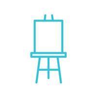 Canvas easel icon. Isolated on white background. From blue icon set. vector