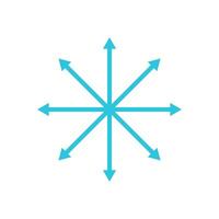 All directions icon. Isolated on white background. From blue icon set. vector