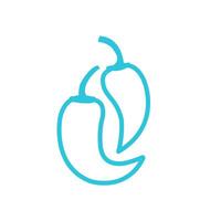 Two hot habanero peppers icon. Isolated on white background. From blue icon set. vector