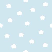 Seamless texture, White clouds endless pattern vector