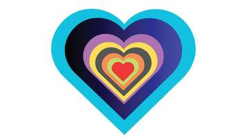 colorful hearts in heart, in a heart. vector