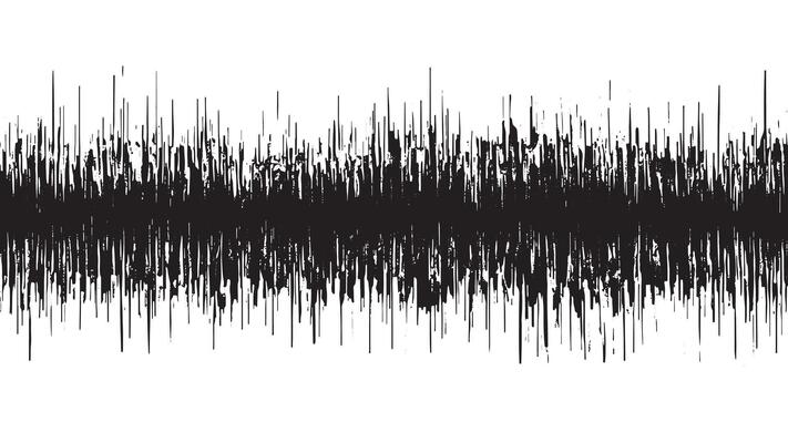 Black Noise Pattern on White Background for Texture and Overlay Design Elements.