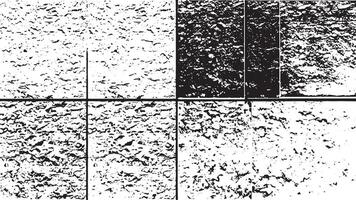 Monochrome Background with Black Distressed Grunge Texture and Noise Overlay on White Surface. vector