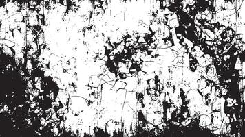 Aged Monochrome Black Grunge Texture on White Background for Overlays and Textural Depth vector